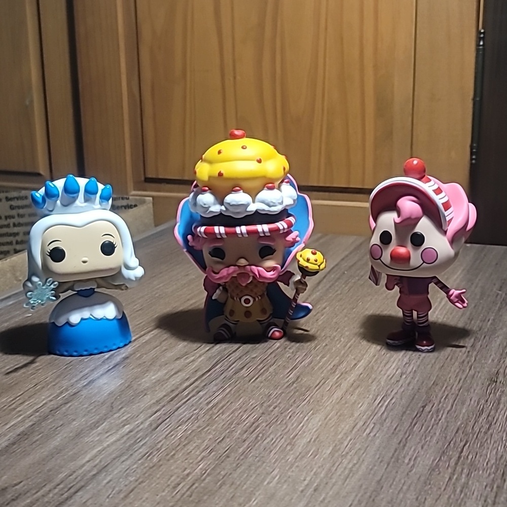 Set of 3 2020 5" CANDYLAND Funko Pop "King Candy" "Queen Frostine" and "Mr Mint